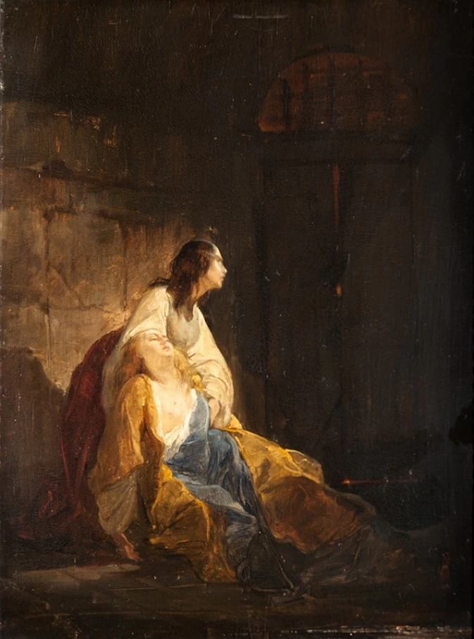 (Attribuito a), Bice del Balzo nel castello di Rosate - Museo Camuno, Brenno (Brescia)